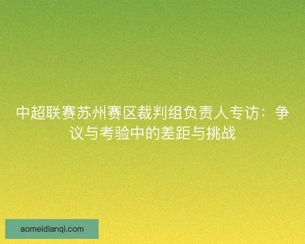 中超联赛苏州赛区裁判组负责人专访：争议与考验中的差距与挑战
